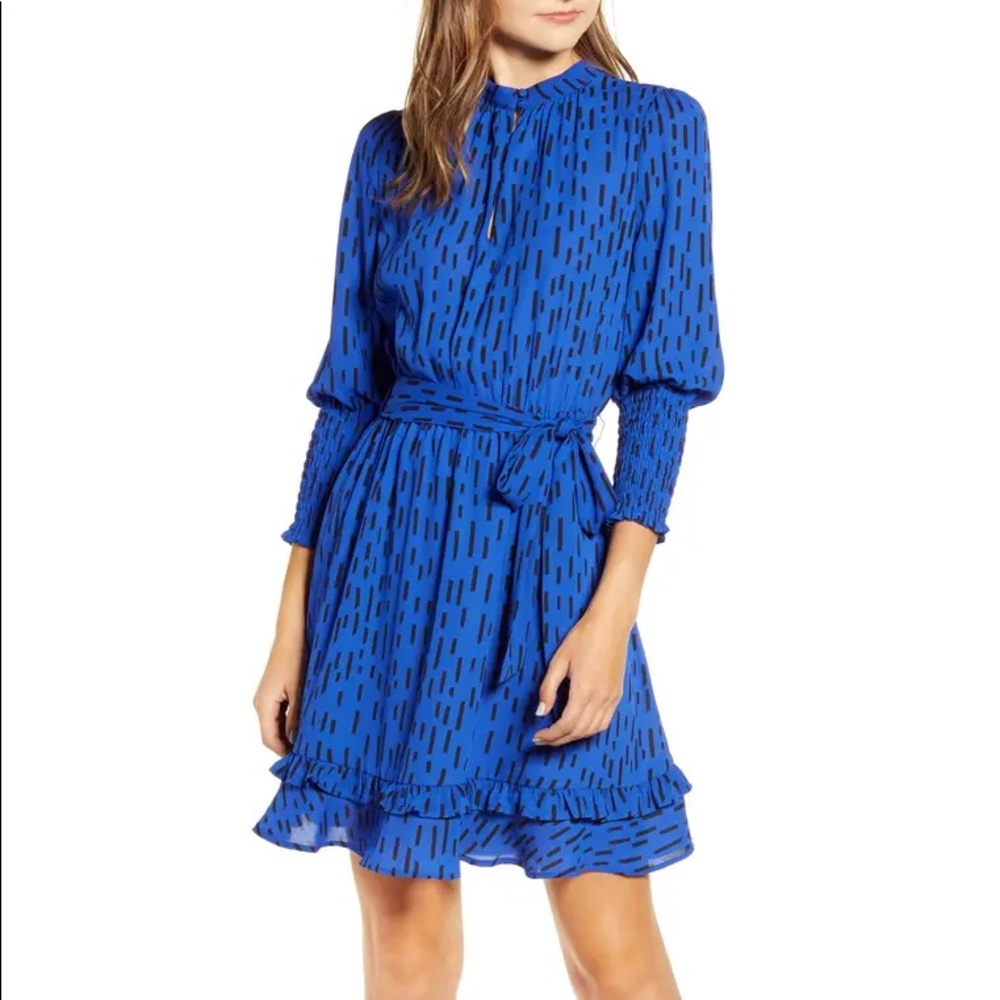 Rebecca Minkoff Bianca Dash Pattern Ruffle Dress